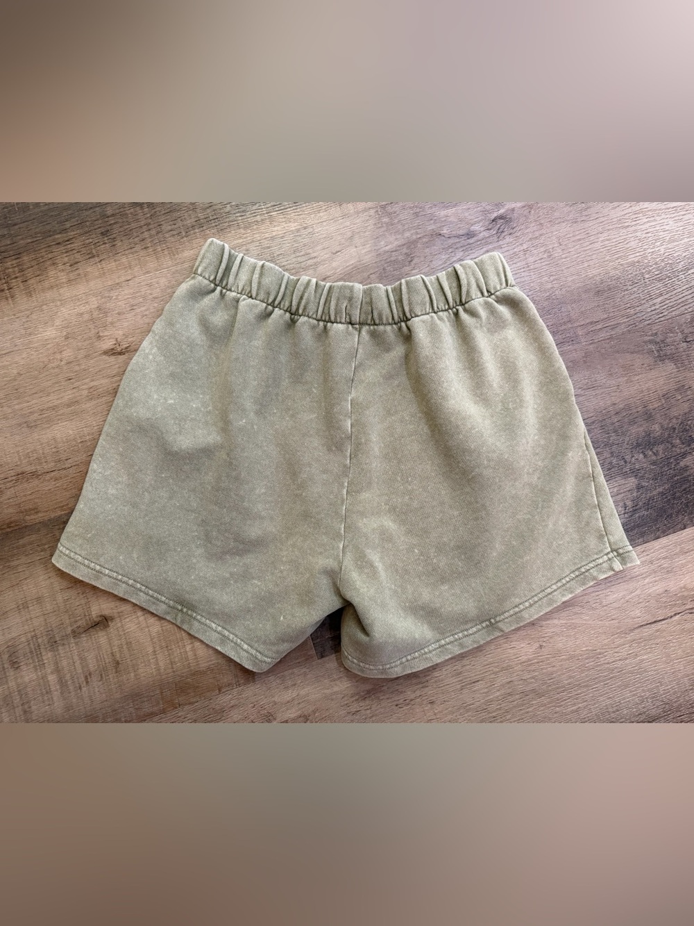 aerie Olive Pull-On Terry Cotton Shorts Size Medium - Picture 12 of 12